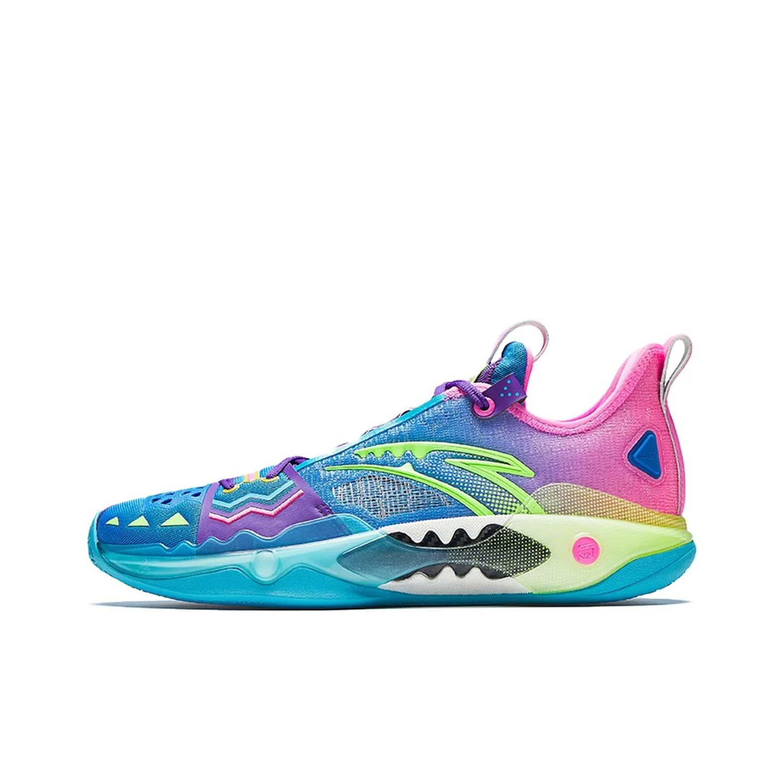Anta Shock Wave 5 Pro 0.5 Carats Low top Basketball Shoes Men's Blue Pink 112611119S-8