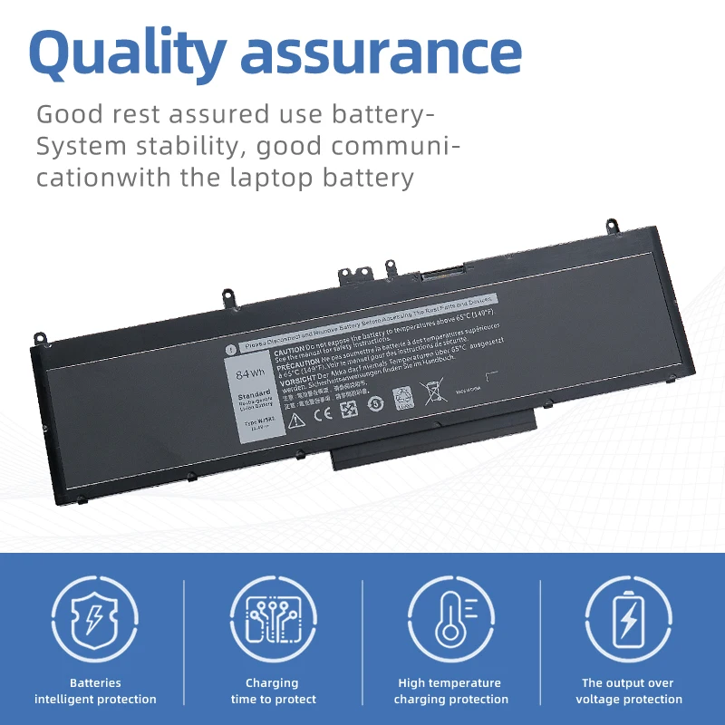 SUOZHAN 11.4V 84WH WJ5R2 Laptop Battery For DELL Precision 15 3510 M3510 Series WJ5R2 4F5YV Free 2 Years Warranty