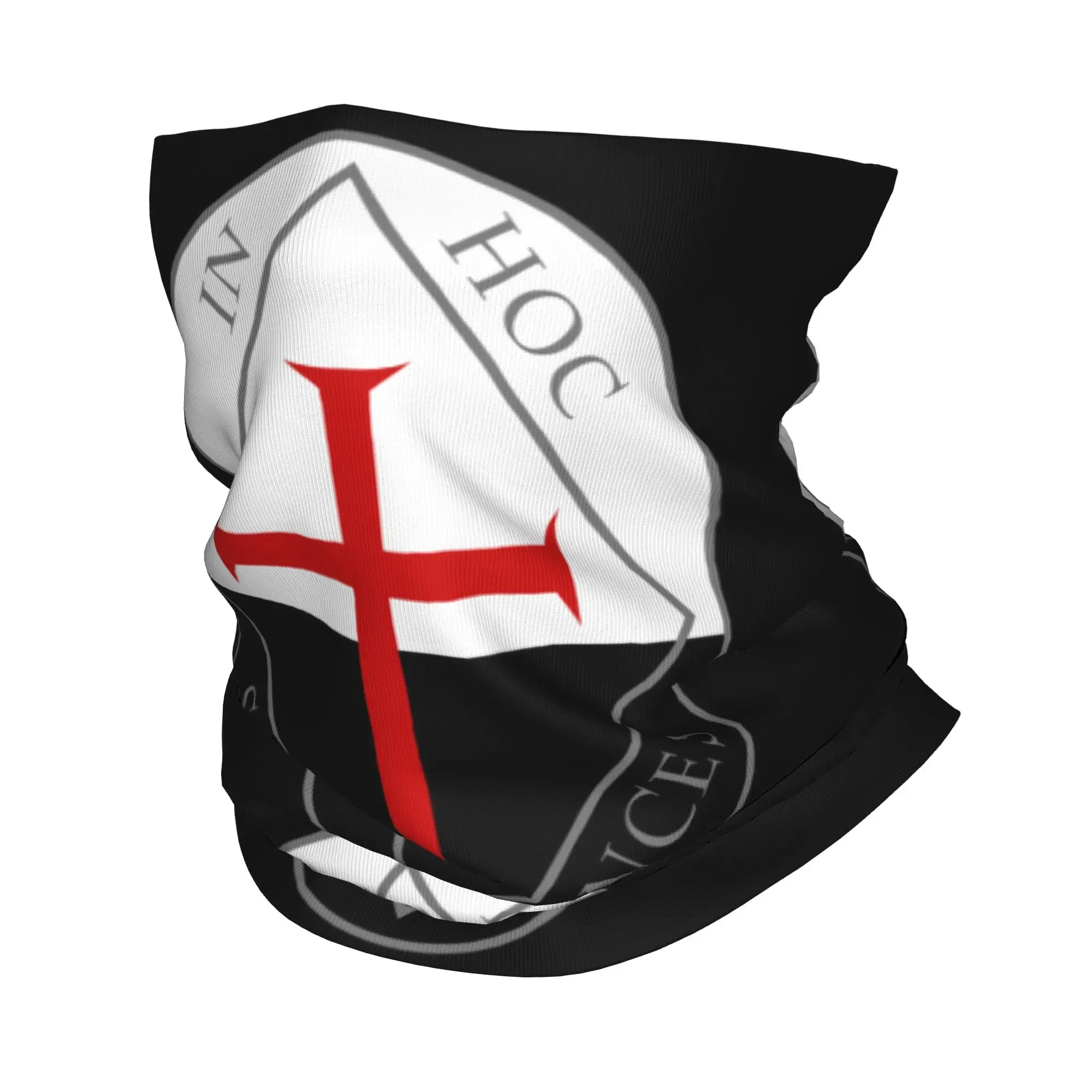 New Templar Knight Jerusalem Cross Seal Medieval Warrior Symbol Bandana Neck Gaiter Running Wrap Scarf Headband Warmer Face Scar