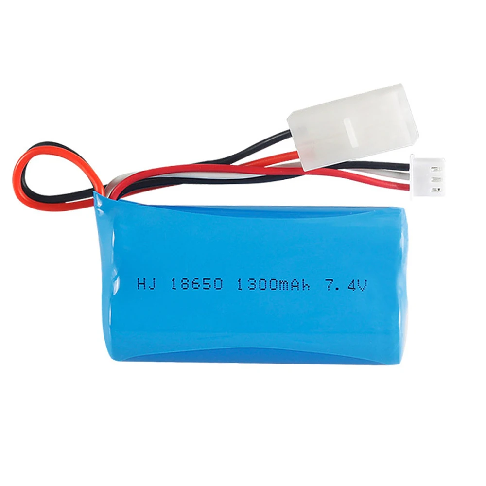 7.4V 1300mAh 18650 Lipo battery with Tamiya plug for meizhi 2856 high speed RC truck toys accessory 7.4 V 2S li-ion toys battery