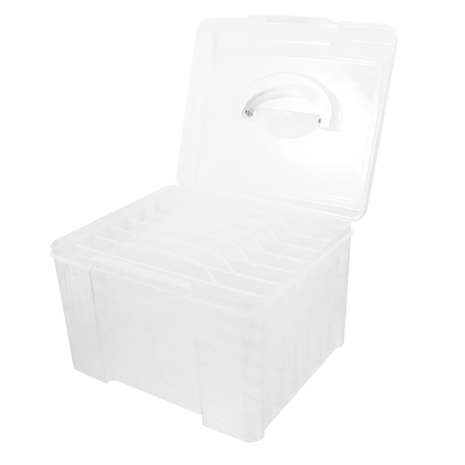 Transparent File Organizer Storage Box Lightweight Portable Document Container For Papers Certificates Greeting Cards