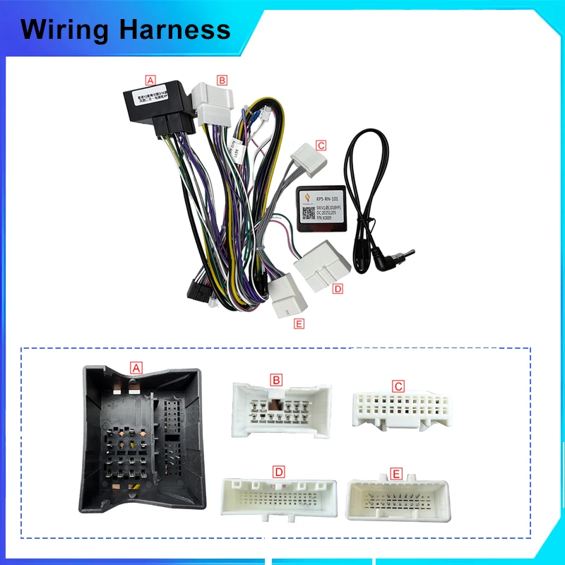 Car 16Pin Audio Wiring Harness With Canbus Box For Renault Megane 3 Fluence Koleos 2010 2014 Car Stereo Wire Adapter