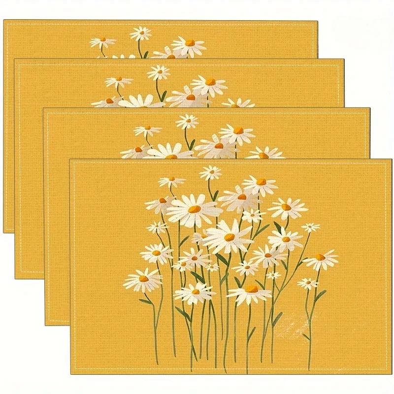 Healing Daisy Placemat, 1-Piece Set, Washable & Heat-Proof, Home Dining Table Decor