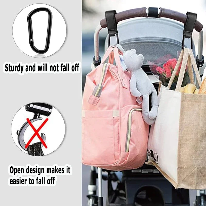 1/2PCS-Multi-functional Portable Hook, Sturdy,Durable Baby Carriage Hook, Practical Tool Backpack Bag for Travel,Outings