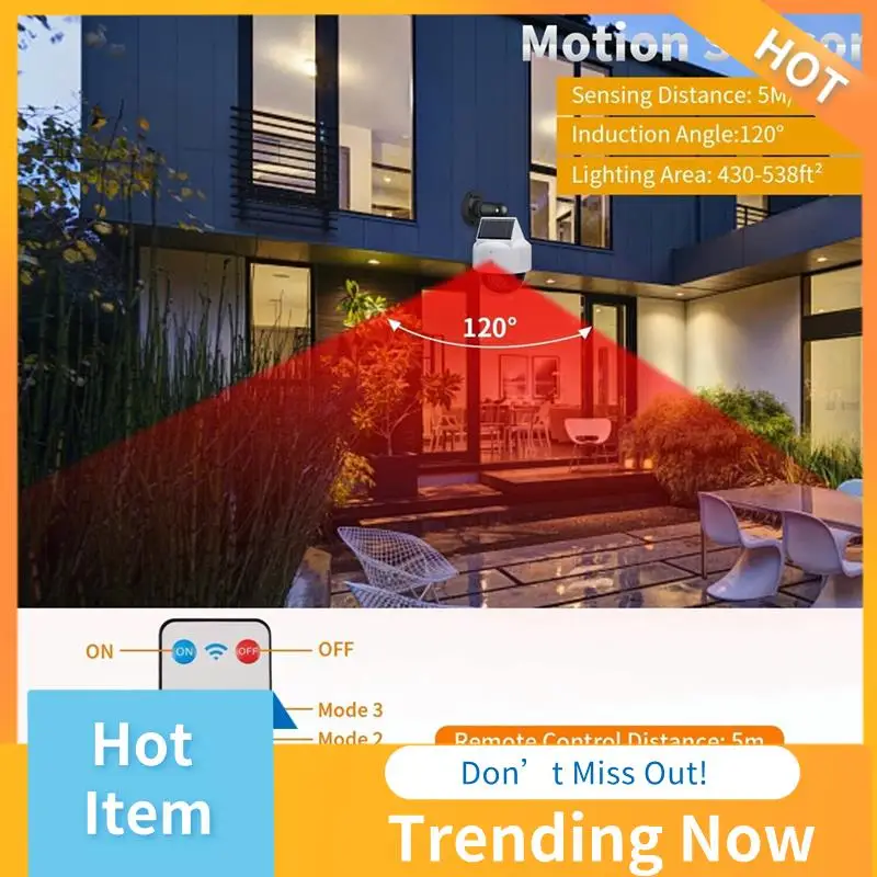 Simulation Camera Solar Flood Light With Motion Sensor Remote Control Waterproof LED Bright Security Lights, Fine Workmanship