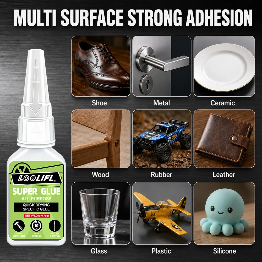 Super Glue, 502 Glue, Strong Adhesive, Hydrogen-Based Acrylic Glue for Office Use, Quick-Drying, Transparent, Odorless, Strong Bonding, Suitable for Stationery, DIY Crafts, Paper, Plastic, Wood, Metal, Universal Quick- - view 4