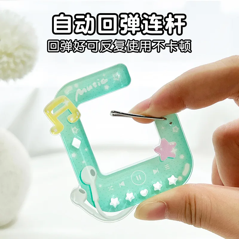 جوفاء حلقة تسلق الاكريليك على شكل حقيبة المفاتيح لطيف أنيمي على ظهره سحر الفتيات الجمالية تسلق هوك التبعي