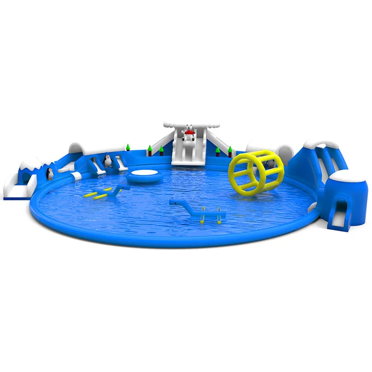 Inflatable Water Slide With Pools Swimming Water Toys Pools Inflatable Water Park
