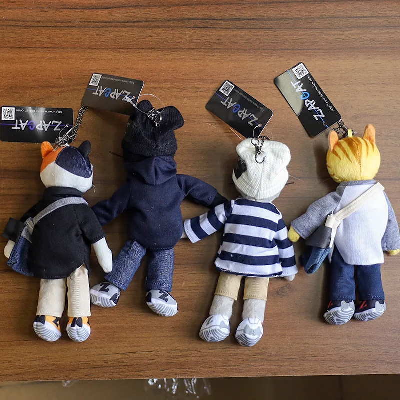 2026 New Cartoon Cool Cat Pulling Cat Plush Pendant Doll Cute Kitten Bag Pendant Doll Female Bag Pendant Children's Gift