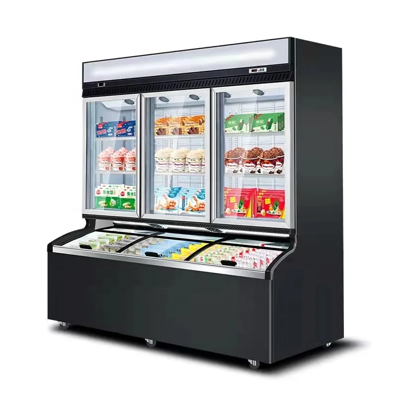 Commercial Refrigerated Display Cabinet Supermarket Freezer Showcase