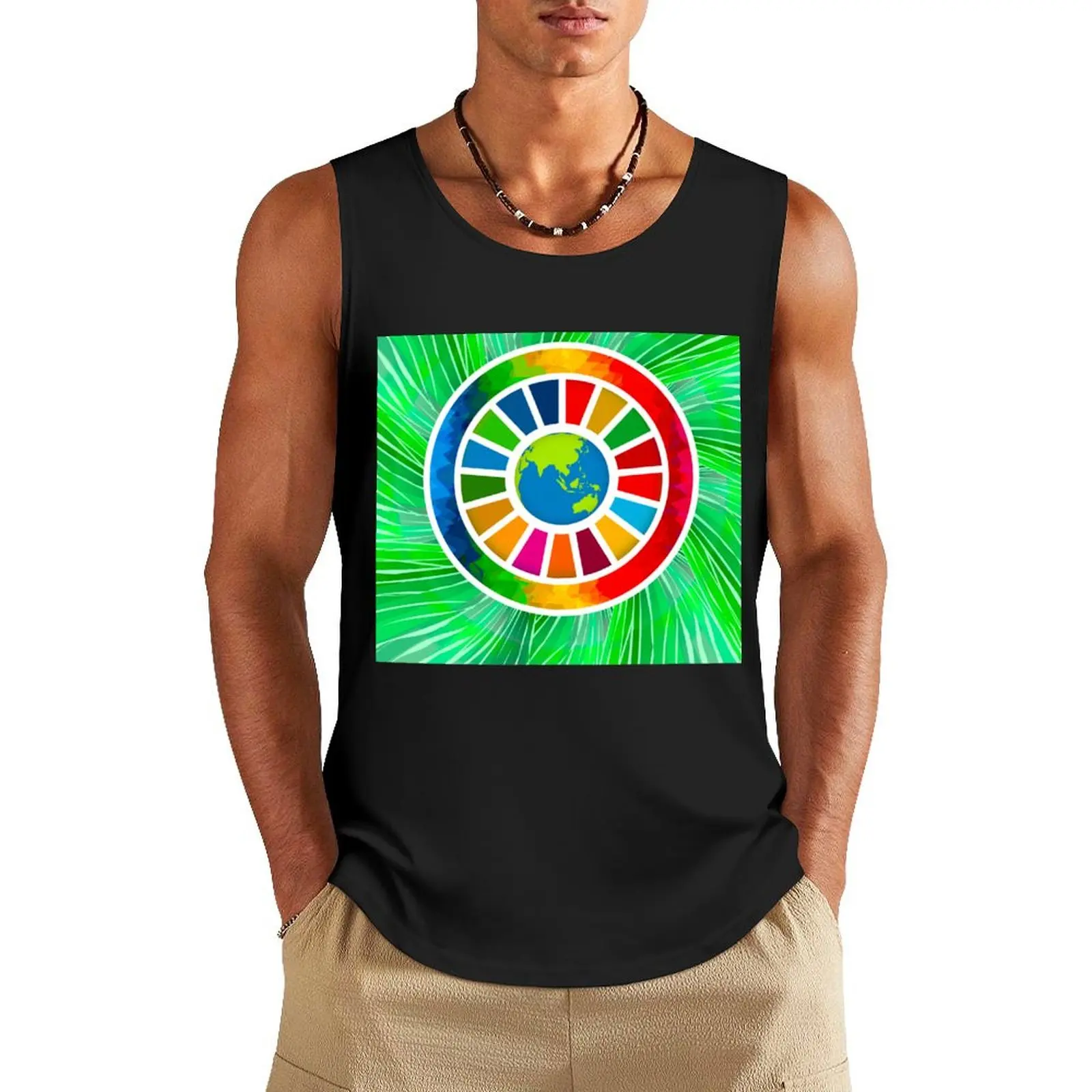 Global Goals SDGs 2030 Colorful Tank Top gym accessories men Men sleeveless tee