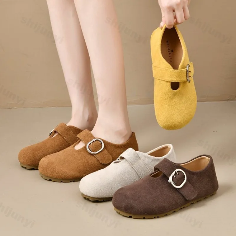 

Retro Style Shallow Mouth Casual Flat Single Shoes for Women 2025 Autumn Fashion Concise Designed Versatile Comfortable Loafers
