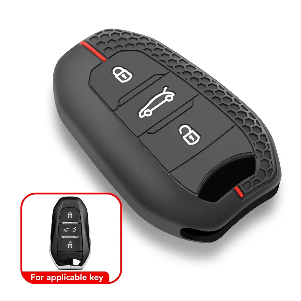 Silicone Car Key Case Cover for Citroen C2 C3 C5 X7 C4 Picasso Berlingo for Peugeot 208 308 408 508 3008 4008 5008 Smart Key