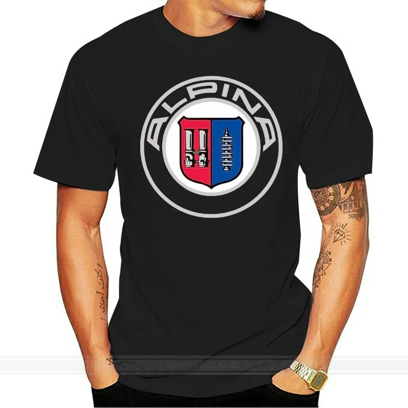 alpina logo Black T-shirt S M L XL - 4XL 5XL cotton tshirt men summer fashion t-shirt euro size