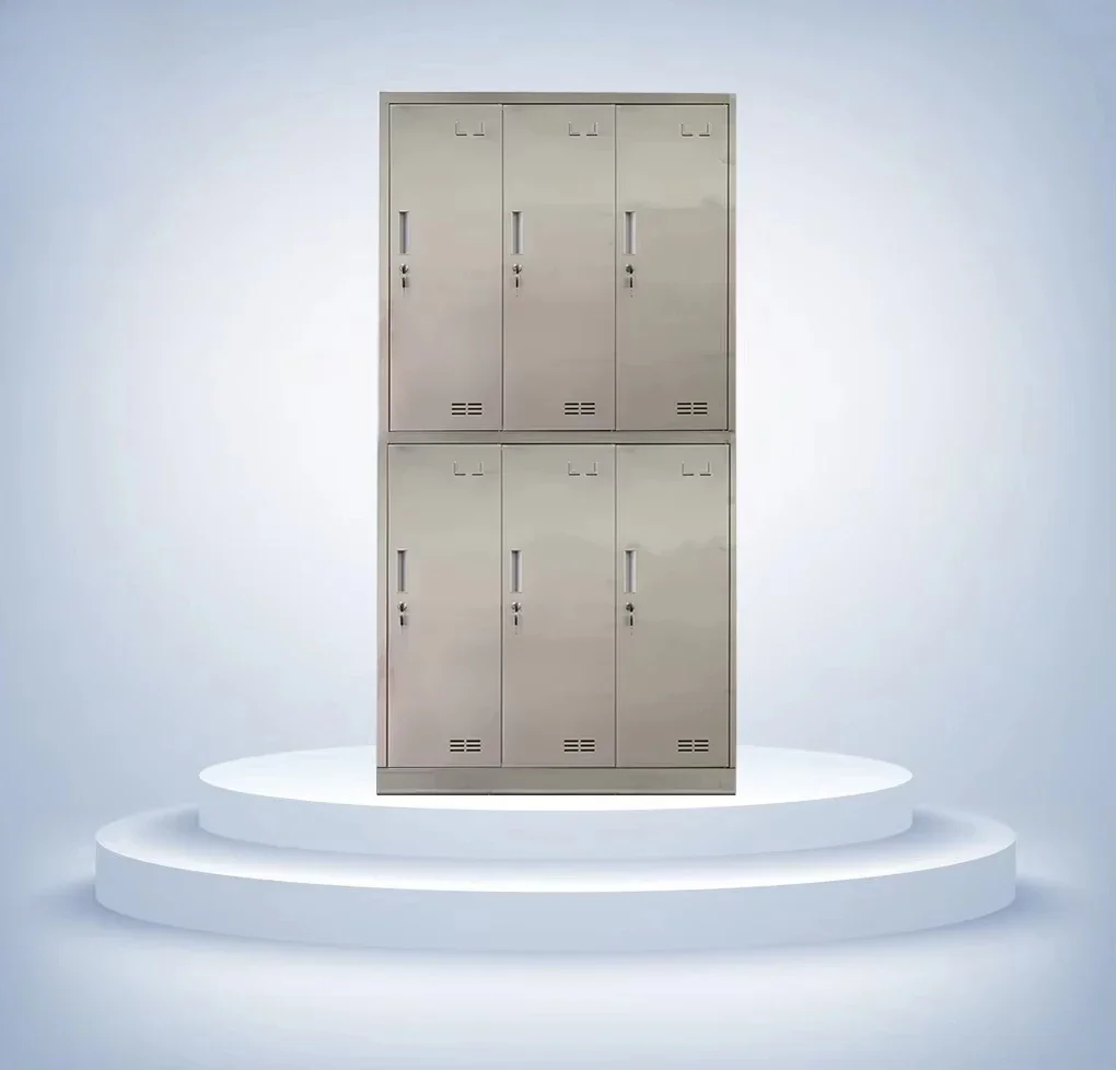 

S Factory Direct Sale High Safety Assemble Furniture Outdoor Stainless Steel 6 Door Locker