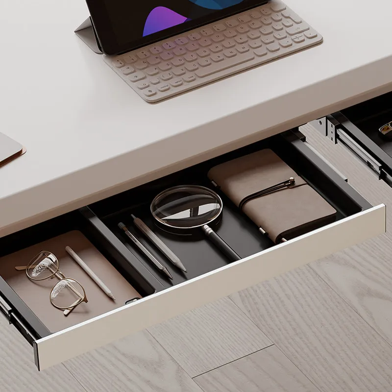 

Under Desk Slide Out Drawer, Storage Organizer Box for Electric Standing Desk Computer Desk, Home Office Lifting Desk Shelf Tray