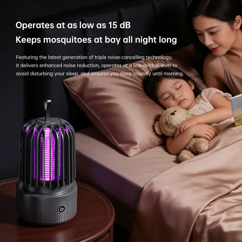 Neue elektrische Mückenvernichtungslampe mit UV-Licht und Stromschlagfunktion, 2-in-1-Mückenkiller, USB-wiederaufladbar für Zuhause und Camping – Detail 11