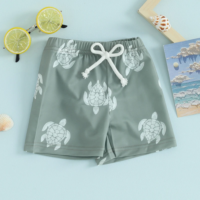 

Toddler Baby Boys Swim Shorts Fashion Print Elastic Waist Shorts Kids Boy Hawaiian Beach Board Shorts Swimwear