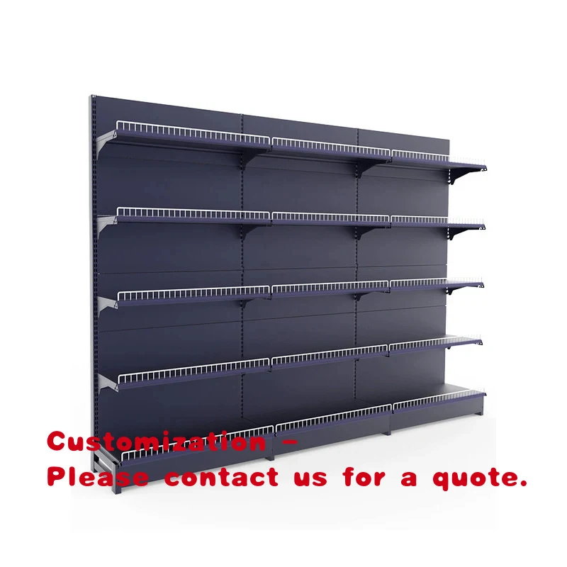 custom.Heavy-Duty Adjustable Pegboard Supermarket Shelf Commercial Retail Display with Shelves, Baskets & Wire Racks Grocery