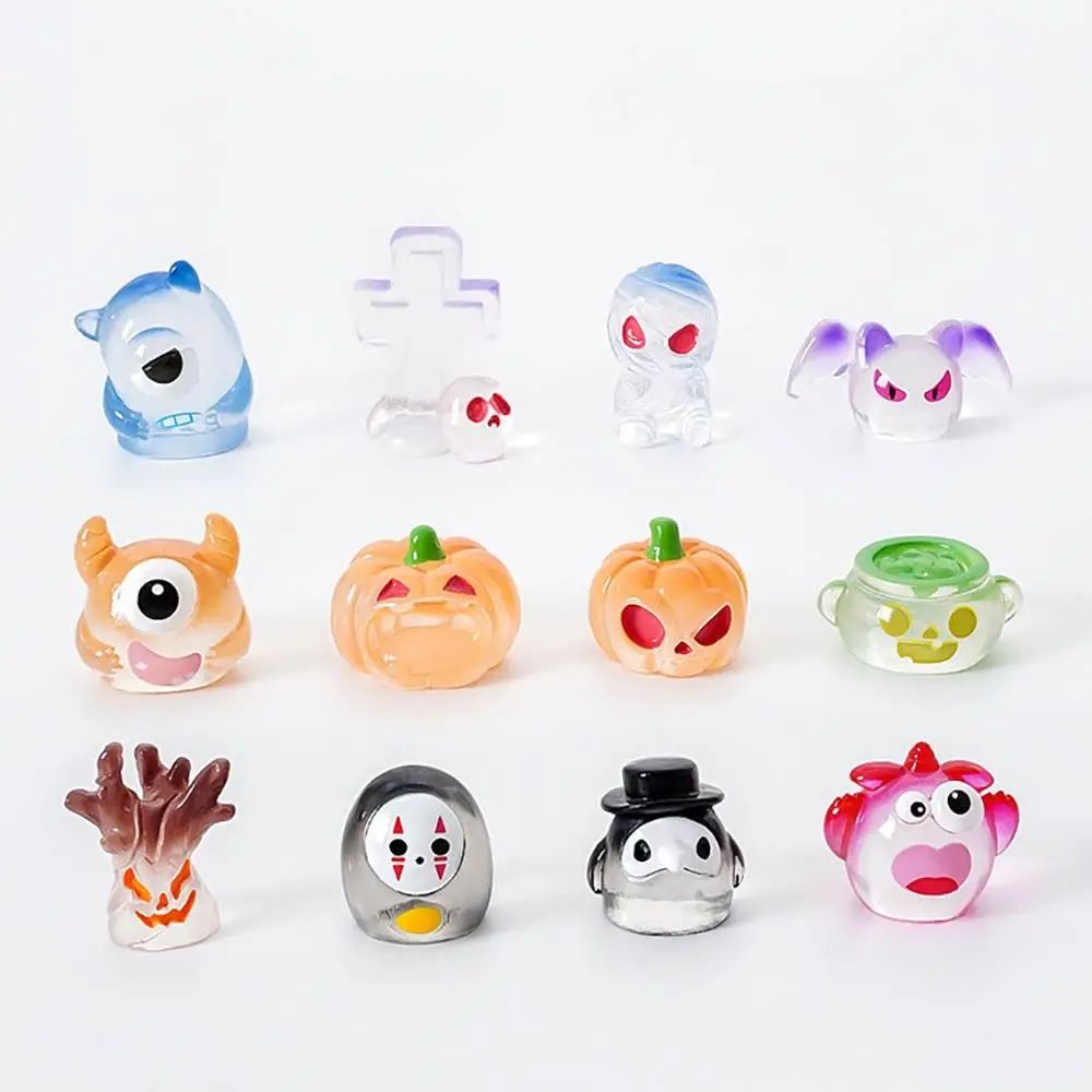 

12 шт. новый мини-орнамент на Хэллоуин, автомобильное украшение, креативные аксессуары из смолы, сделай сам, украшение из мха, микроландшафта