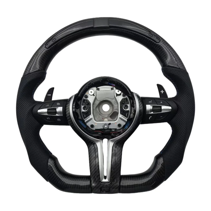 

Лидер продаж, кожаное светодиодное колесо из углеродного волокна для BMW F10 F30 F90 F01 F02 F12 F13 F90 3 4 5 серии, автомобильное рулевое колесо