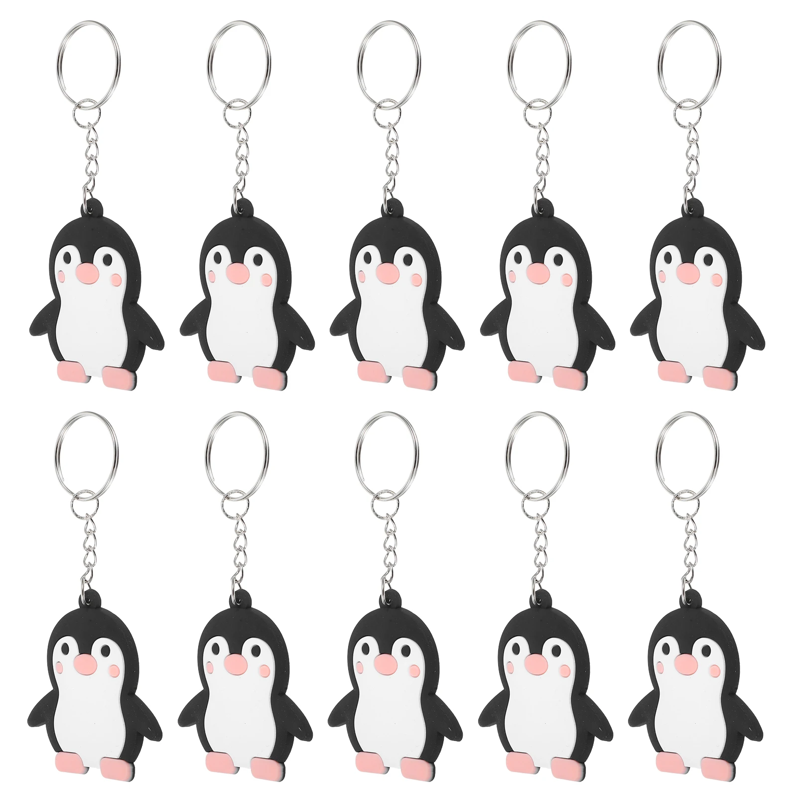 

24 Pcs Decors Penguin Keyring Decorative Animal Keychain Pendant Charm for School Bags Cute Backpacks Fun and