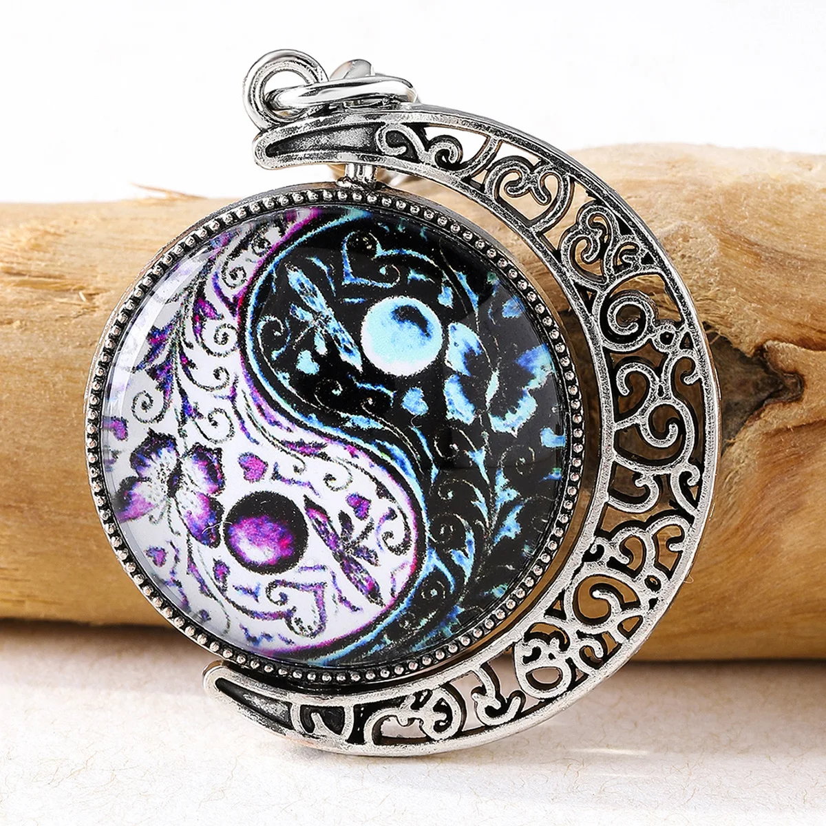 New Butterfly Yin Yang Tai Chi Keychain Pendant Chinese Cross Border Metal Keychain Accessories Wholesale
