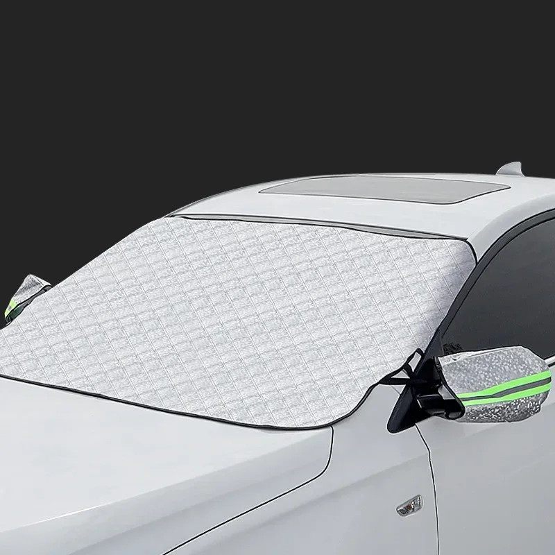 Universal Car Sun Shade Front Windscreen Cover with Earmuff Sunshade Winter Snow Ice Shiled Windshield Snow Waterproof Protector