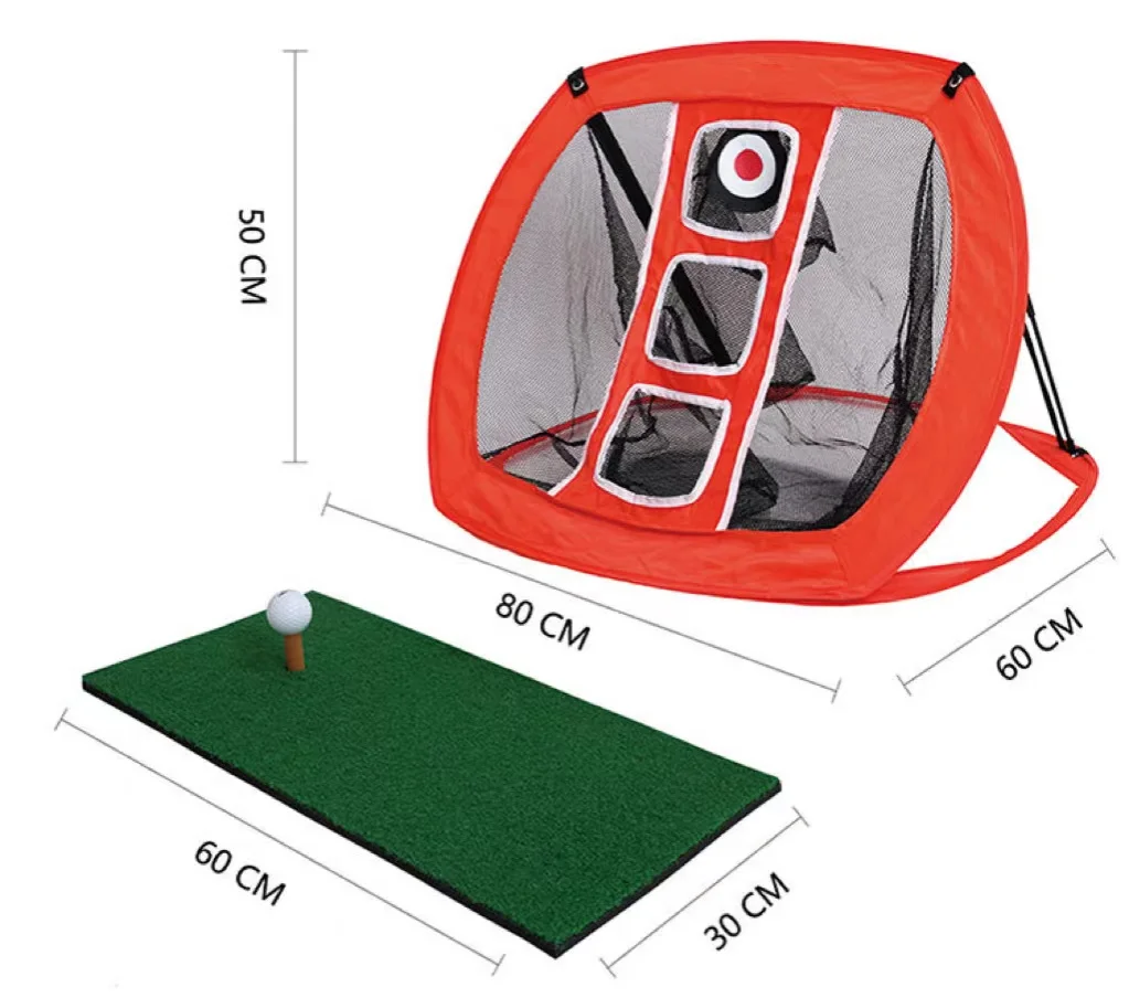 

Golf club practice net Multi-target folding storage bag plus hitting pad Small and convenient home net