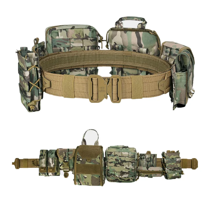 

8 in 1 Tactical Waist Bag Tactical Belt with Pouches Hunting Equipment Polyester Wallet Waterproof Outdoor Tactical Bagpack