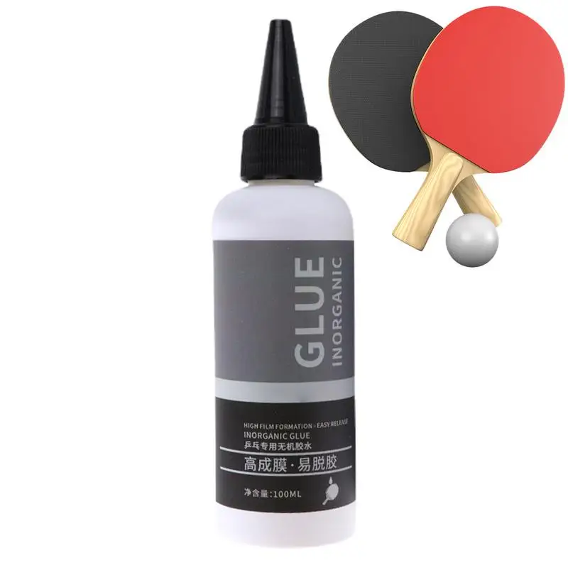 Colla per racchette da ping pong 100ML racchetta da ping pong colla per cemento in gomma riprese veloci facile da usare efficace a base d'acqua inorganica