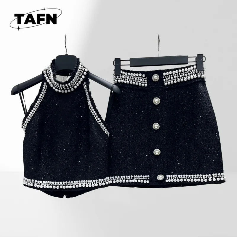 

Женский классический комплект из юбки и топа для лета, универсальный и модный, идеально подходит для образа от дневного до вечернего, стильный для любого случая AK0717