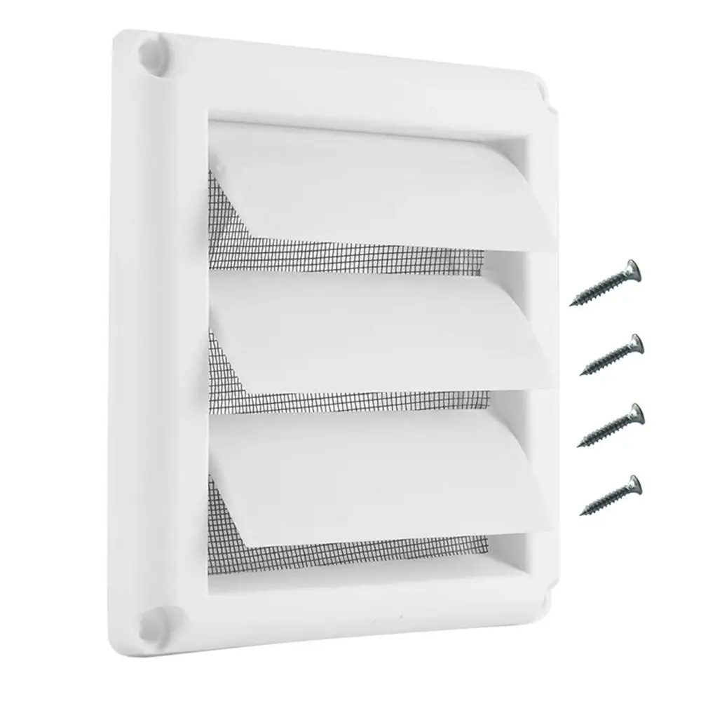 with Insect Screen Air Dryer Vent Cover 150*150mm/200*200mm Exhaust Outlet Ducts Shutter Spare Parts PP