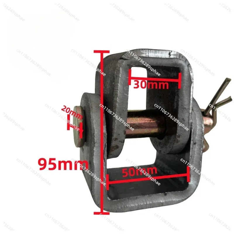 Welding and fixing U-shaped lug cylinder base bracket pin shaft accessories