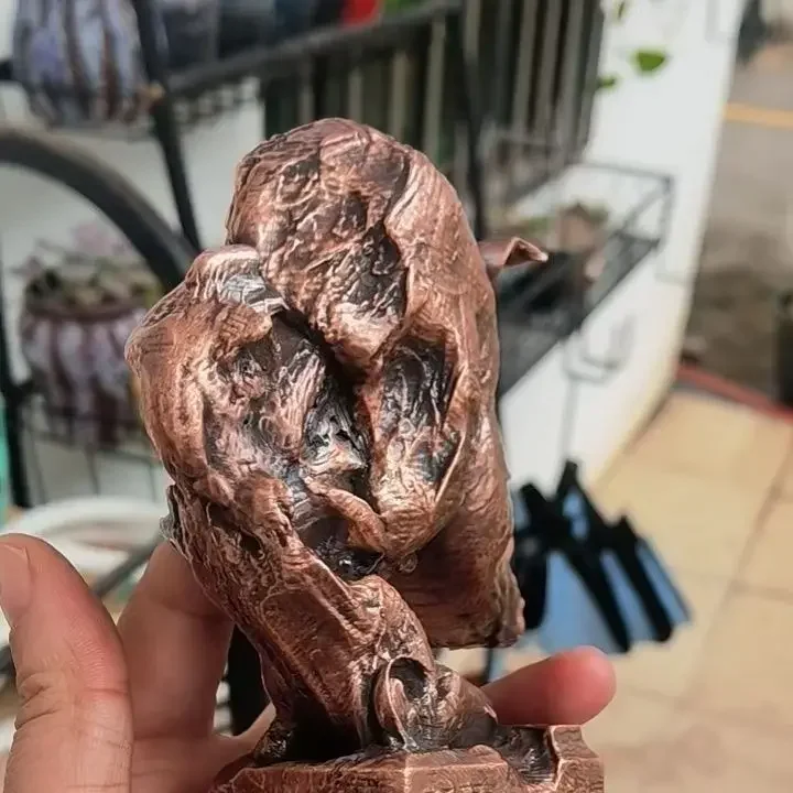 Pure copper grassland rhino ornament domineering simulation home collection ornament