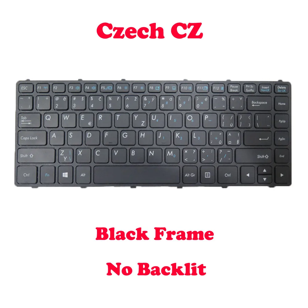 Black Frame Keyboard For GETAC V138418CS1 V00 CA-RO 531087680986 V138418GS1 V00 CZ-RO 531090280010 5531087680955