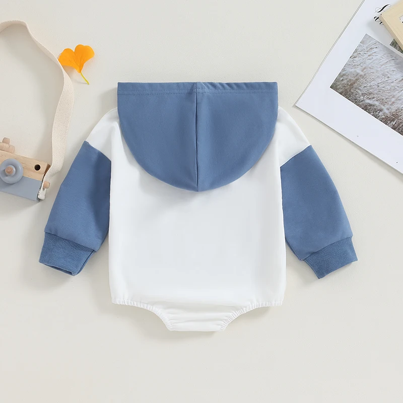 Adorable Baby Hooded Rompers with Cute Pocket Detail and Cozy Loose Fit for Infants - Stylish Newborn Jumpsuits Perfect for