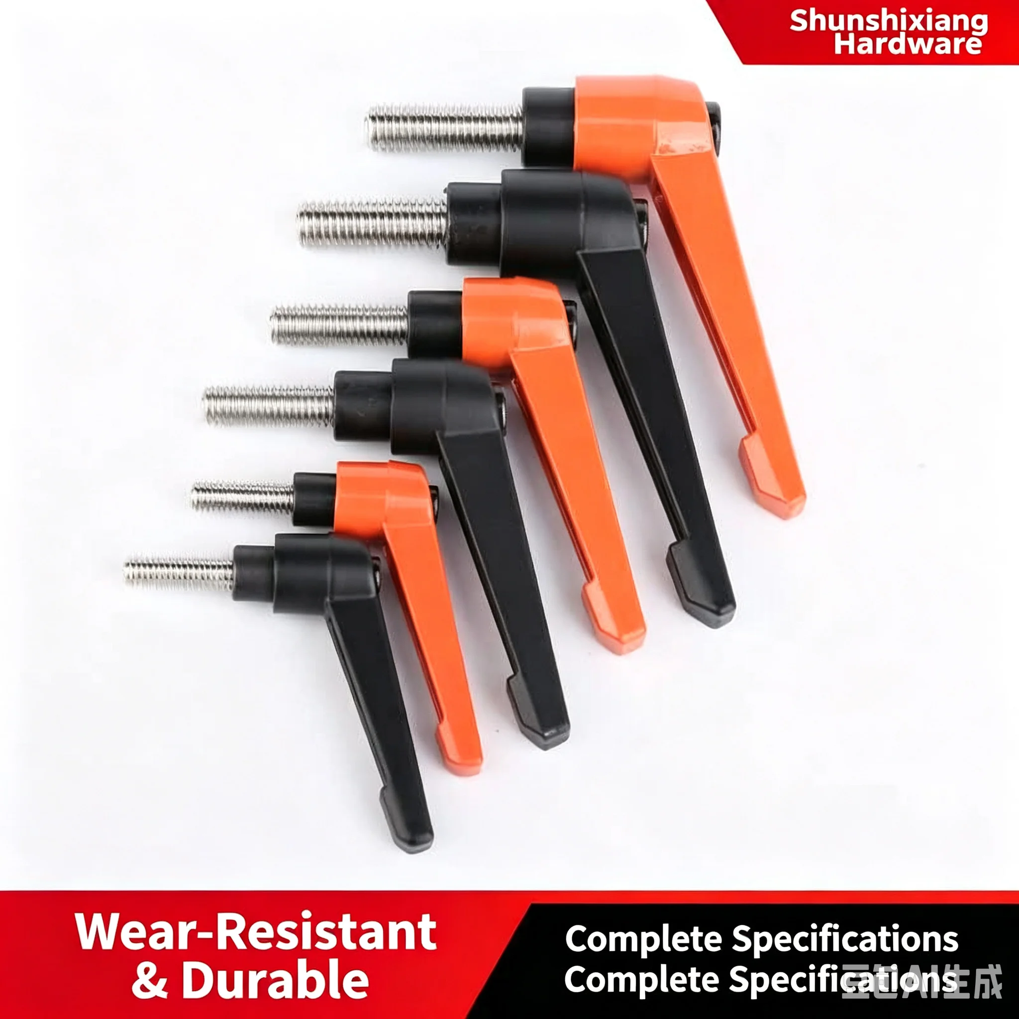 1pcs M4 M5 M6 M8 M10 M12 M16 Clamping Lever Machinery Adjustable Handle Lever Clamping Handles Thread Metal Knob Machinery Tools