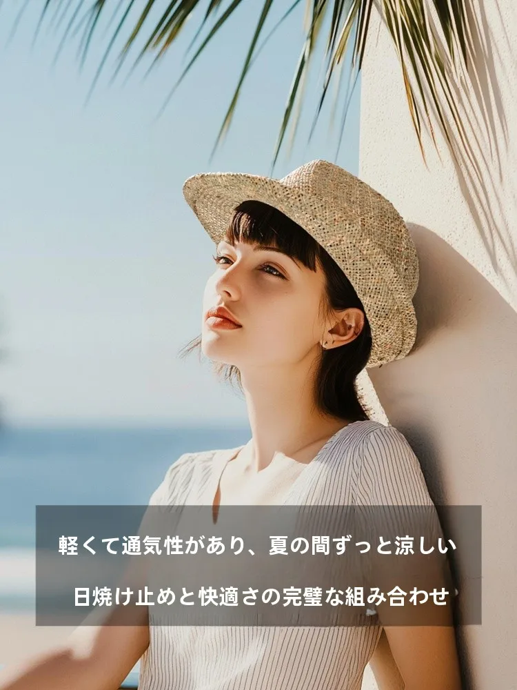 nouveau-chapeau-panama-d'ete-pour-femme-a-bord-court-en-paille-fine-tressee-ajoure-effet-amincissant-style-decontracte-chapeau-conique-pour-femme