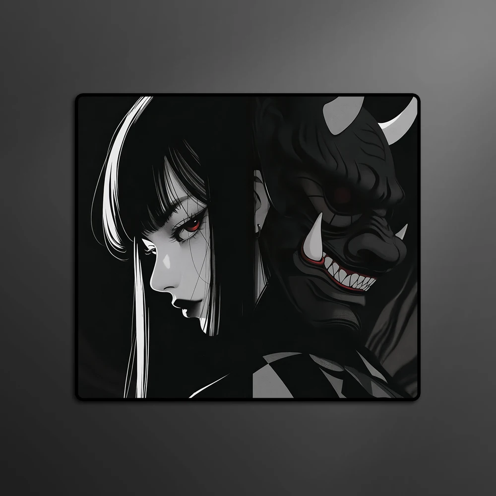FPS Professional E-Sports Gaming Mousepad Gamer High Elastic Non-slip Bottom Balance Mouse Pad Premium Oni Mask Anime Mouse Mat