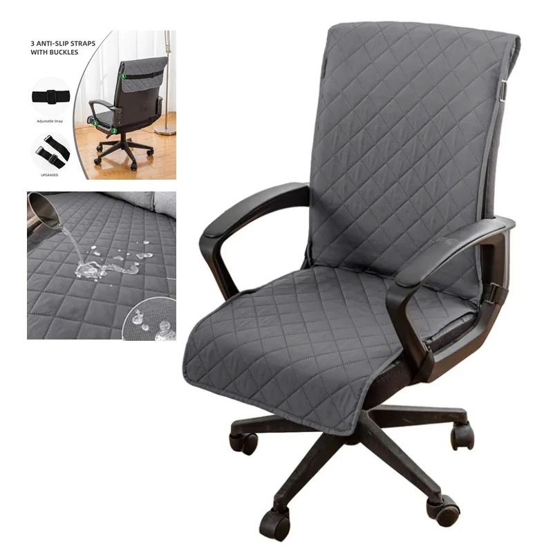 

Water Repellent Office Armchair Cover Plaid Computer Chair Cover Thicken Rotating Dinner Table Chair Case Funda Silla Escritorio