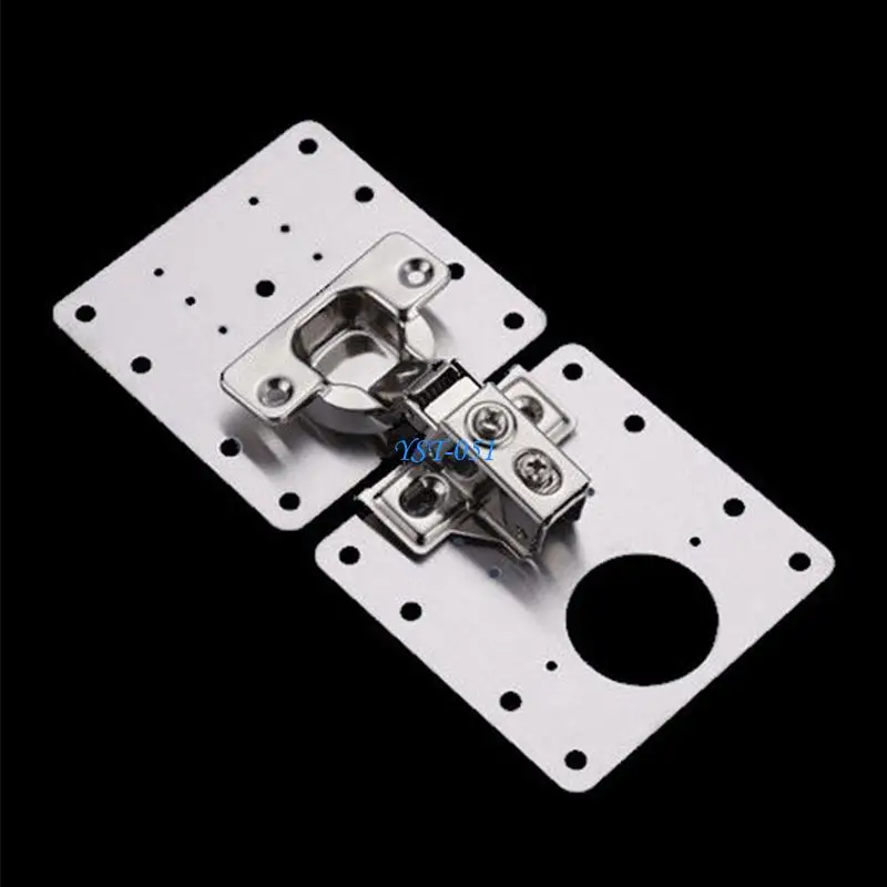 

E15A Cabinet Hinge Repair Plate with Mounting Screws Stainless Steel Hinge Tools