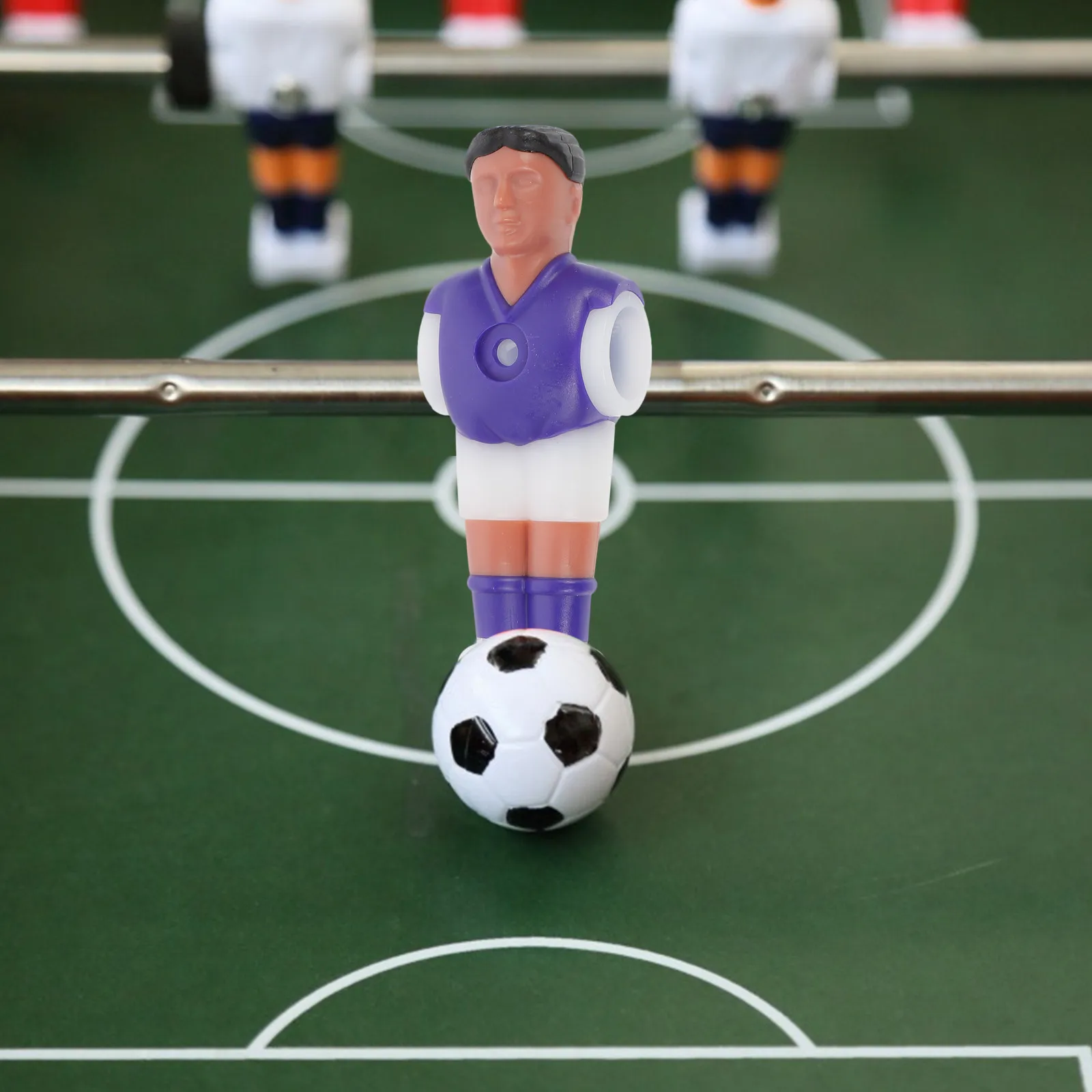 

4Pcs Soccer Player Foosball Table Replacement Parts Tournament Style Fit Standard Rods Yellow Purple Tabletop Football Player