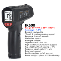 Mestek Infrared Thermometer -50 to 600C Digital Thermometer Temperature Meter Pyrometer Hygrometer Thermal Imager Thermometer