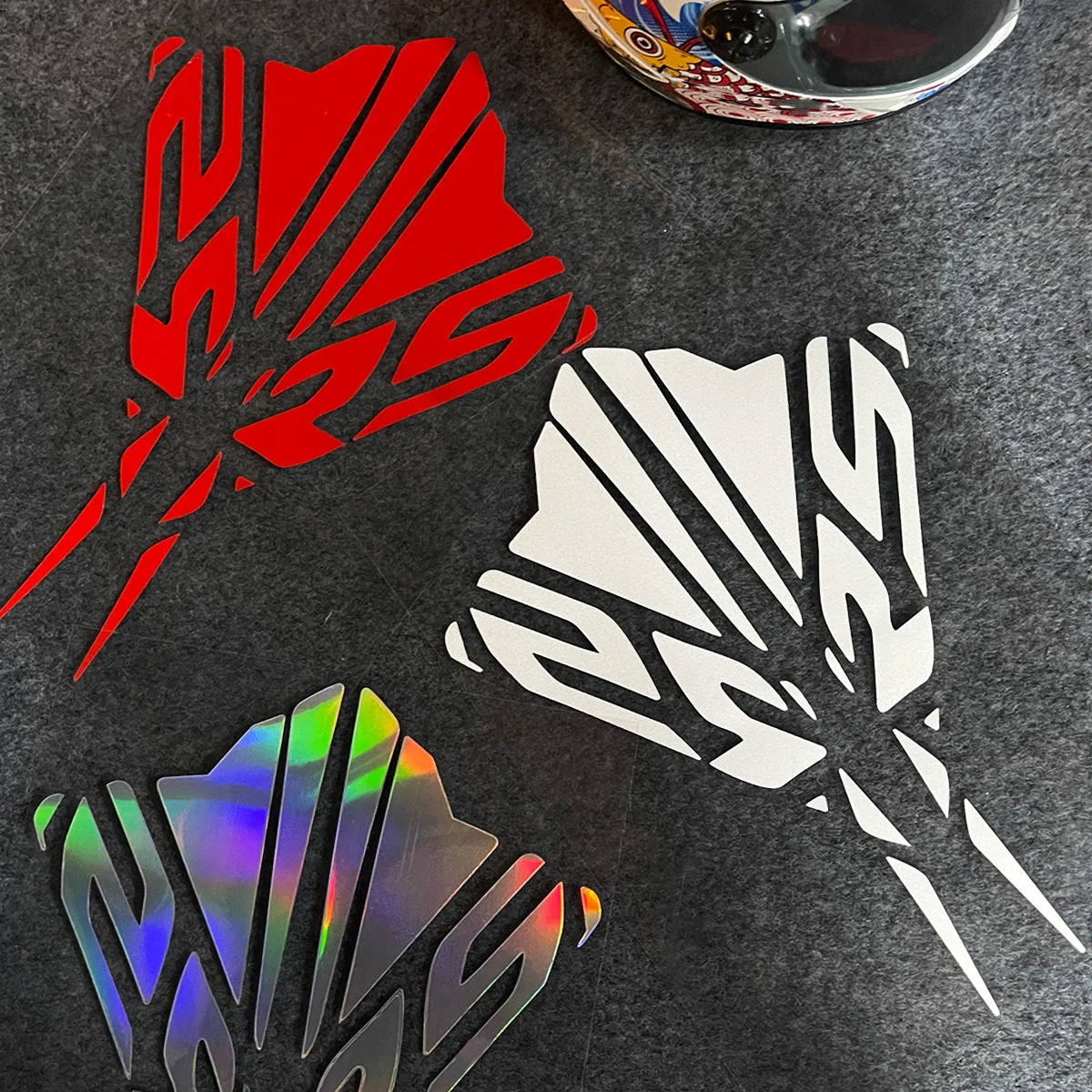 

Holographic Black White Red Waterproof Vinyl Decal for Bike Body Decor1Pc Mecha Style Motorcycle Sticker