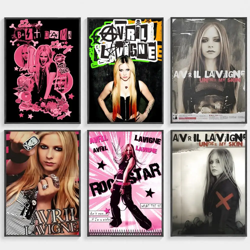 Singer A-Avril L-Lavigne Poster HD art, waterproof, sticky wall, home decoration (living room, bedroom, bar), aesthetic