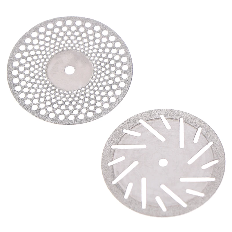 Disco de corte de diamante ultradelgado de doble cara, 5 piezas, Mandril para blanqueamiento Dental