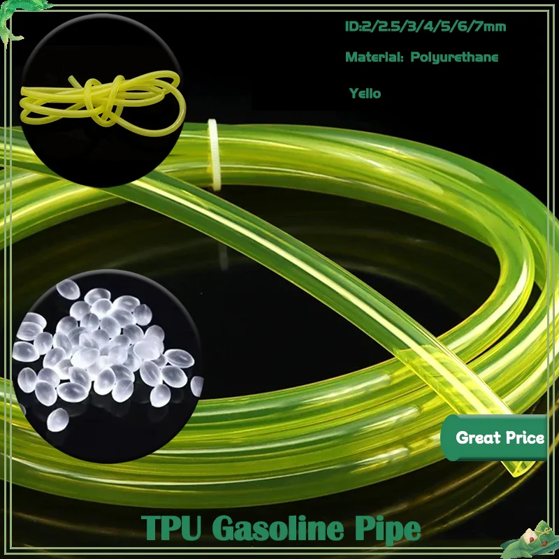 

DIY Petrol Pipe for Trimmer Chainsaw Blower Hoses 1~20M Yellow Fuel Gas Hose String Tube 2x3.5/2.5x5/3x5/3x6/4x6/5x8/6x8/7x10mm