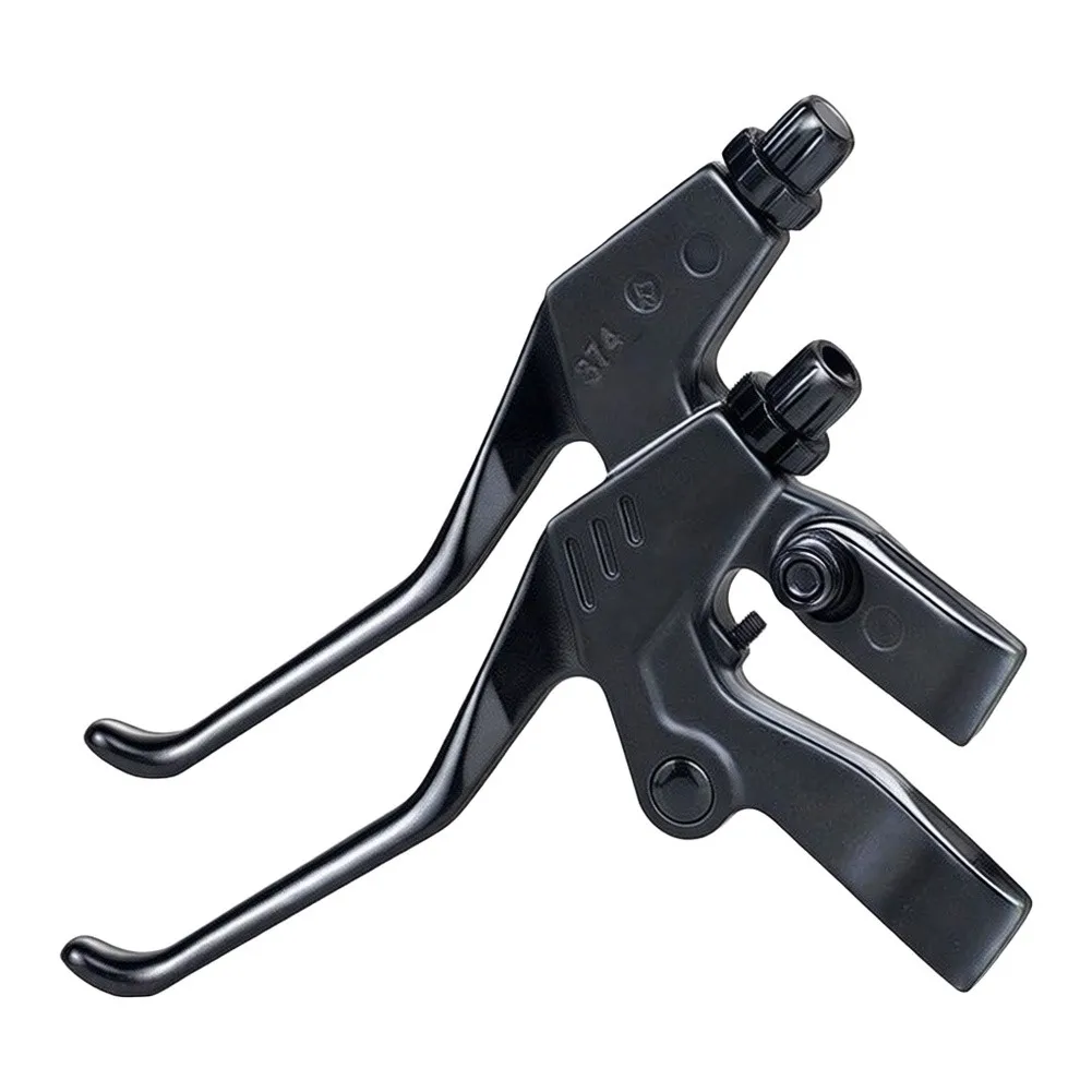 Aluminum Brake Lever for Mountain Bikes with Adjustable Handle Distance Extended Grip and Reliable Cable Fixation