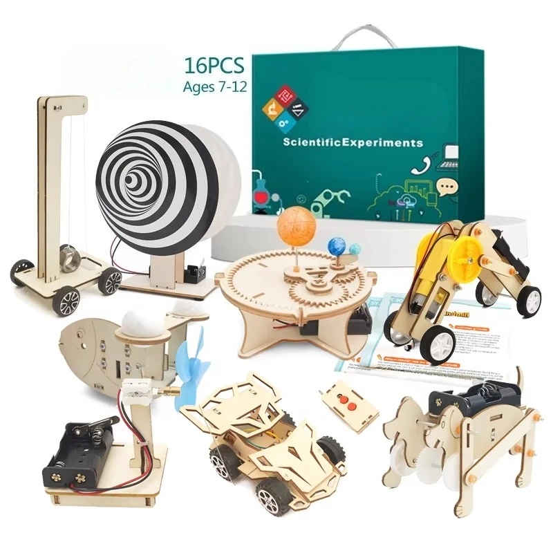 

Student DIY Wooden Car Remote Physics Kit Science Wood Learning Paint Set Musical Feature for Car Enthusiasts
